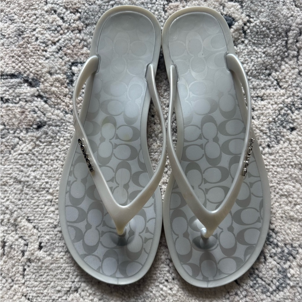 Coach Women's Gray Flip Flops